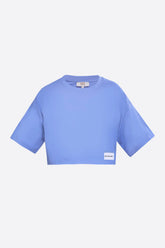 Wear Three Points Blue Weekend Crop T-shirt