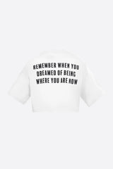 Wear Three Points White Weekend Crop T-Shirt