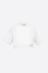 Wear Three Points White Weekend Crop T-Shirt
