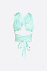 Wear Three Points Aqua Green Phoebe Tie-Up Bustier