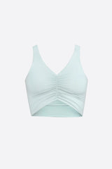 Wear Three Points Green Pleated Bustier