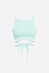 Wear Three Points Green Torsolette Tied Bustier