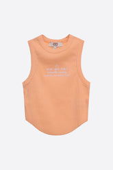 Wear Three Points Salmon Infinity Crop Camisole