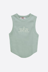 Wear Three Points Green Infinity Crop Camisole