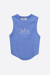 Wear Three Points Blue Infinity Crop Camisole