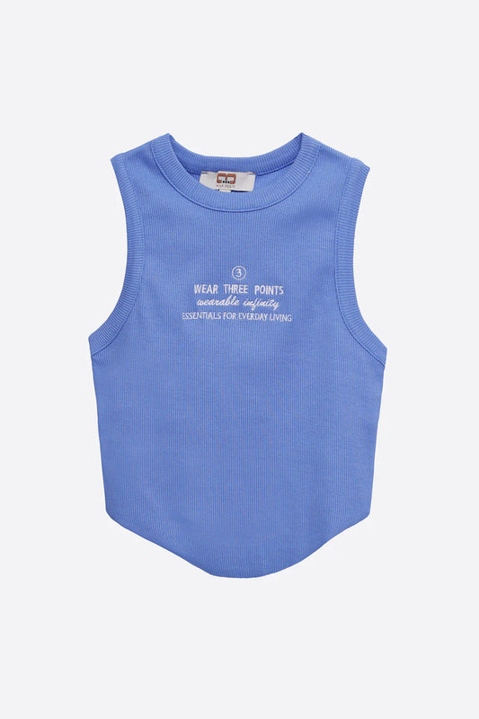 Wear Three Points Blue Infinity Crop Camisole