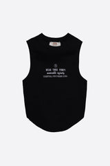 Wear Three Points Black Infinity Crop Camisole