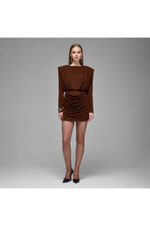 Studio Norn Lumi Pleated & Ruched Mini Dress