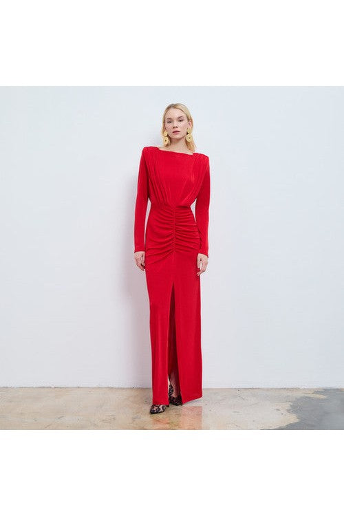 Studio Norn Soley Ruched Maxi Dress