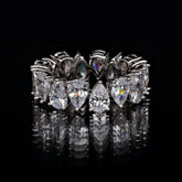 SooSilkyGems DROP STONE WEDDING RING