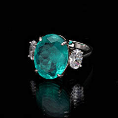 SooSilkyGems OVAL SOLITAIRE RING