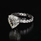 SooSilkyGems PAVE HEART SOLITAIRE WITH STONES AROUND
