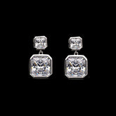 SooSilkyGems QUEEN CUSHION SHAPE SOLITAIRE EARRINGS