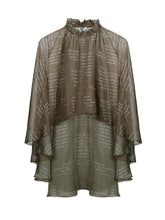 WAYT Confession Cape Blouse – Olive Green
