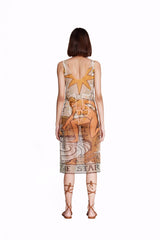 Wayt Tarot Print Mesh Dress
