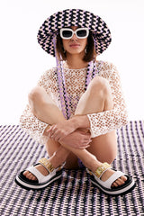 Wayt Sonic Adventure Sound Waves Print Reversible Bucket Hat