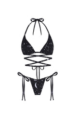 WAYT Space Babe Celestial and Zodiac Print Recycled Bikini Bottom
