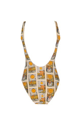 Wayt Tarot Print Recycled Swimsuit