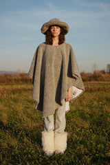 Wayt Cosmonaut Double Sided Faux Fur Poncho