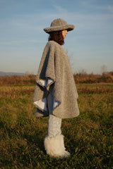 WAYT Cosmonaut Double Sided Faux Fur Poncho