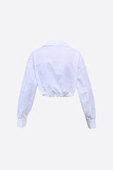 Wear Three Points Diana White Crop Shirt