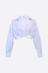 Wear Three Points Diana White Crop Shirt