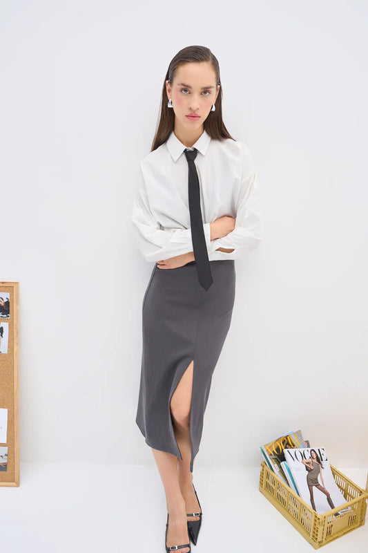 Wear Three Points Anthracite Spirit Midi Skirt