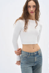 Wear Three Points Pulse Basic White Long Sleeve T-Shirt