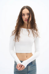 Wear Three Points Pulse Basic White Long Sleeve T-Shirt