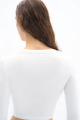 Wear Three Points Pulse Basic White Long Sleeve T-Shirt