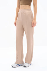 Wear Three Points Stone Colored Lubna Trousers