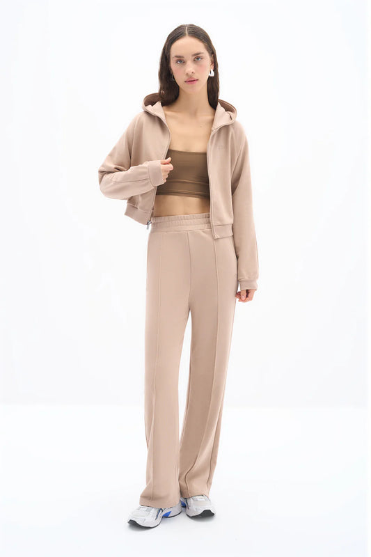 Wear Three Points Stone Colored Lubna Trousers