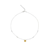 SooSilkyGems SMALL CARRE CHAIN NECKLACE