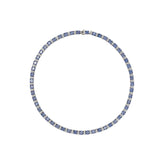 SooSilkyGems CARRE STONES BLUE SAPPHIRE TENNIS CHOKER