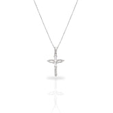 SooSilkyGems ANGEL CROSS CHAIN NECKLACE