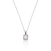 SooSilkyGems BAGUETTE STONE CHAIN NECKLACE
