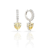 SooSilkyGems MINI HOOP HEART EARRINGS