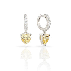 SooSilkyGems MINI HOOP HEART EARRINGS