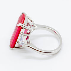 SooSilkyGems BIG BAGUETTE RUBY RING
