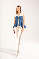 Crescent Line Marine Elegance Set (Vest, Blouse and Trousers)