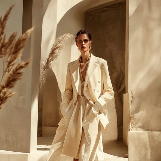 Minimalist Gardırop Felsefesi için The Clique editöryel moda görseli