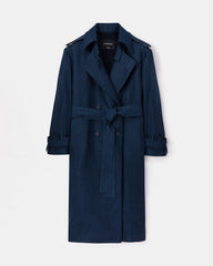 peploum Ise Trenchcoat in Underwater Blue