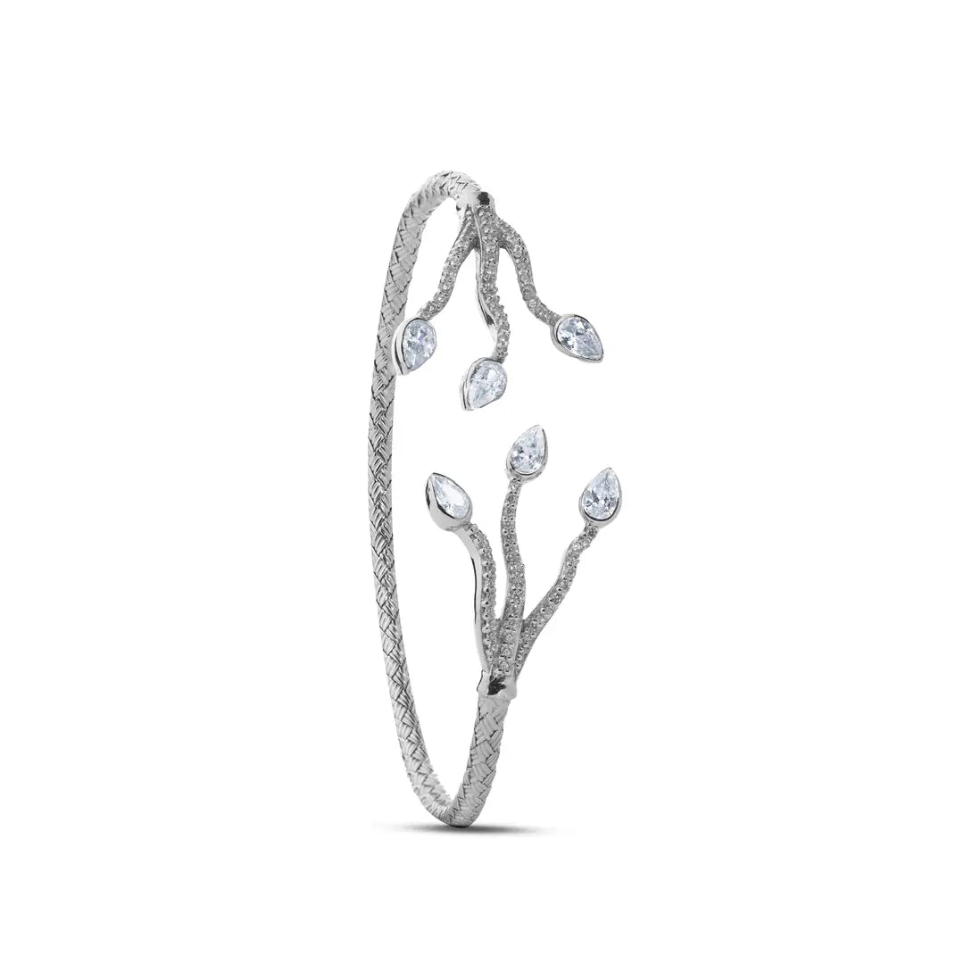 Chaseldor Crystal Bloom 925 Sterling Silver Women's Bracelet