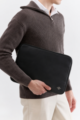 Dellel Deri Black Laptop Bag