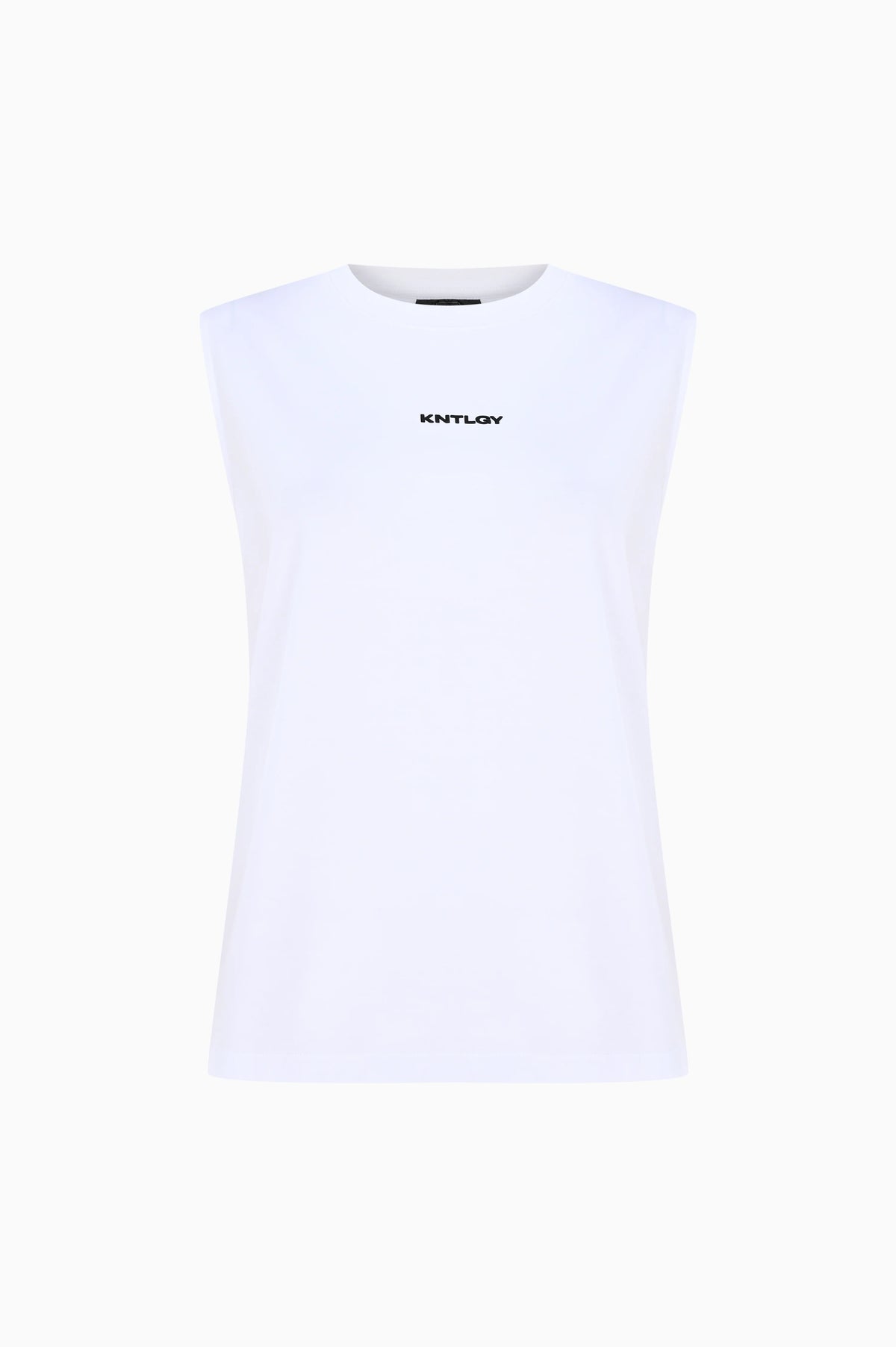 Knitology KNTLGY White Zero Sleeve T-shirt