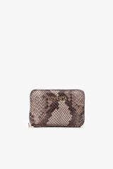 Loventa Genuine Leather Zippered Card Holder Wallet – Blanca Coffee Snake
