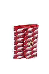 Dellel Deri Monogram Kırmızı Cüzdan