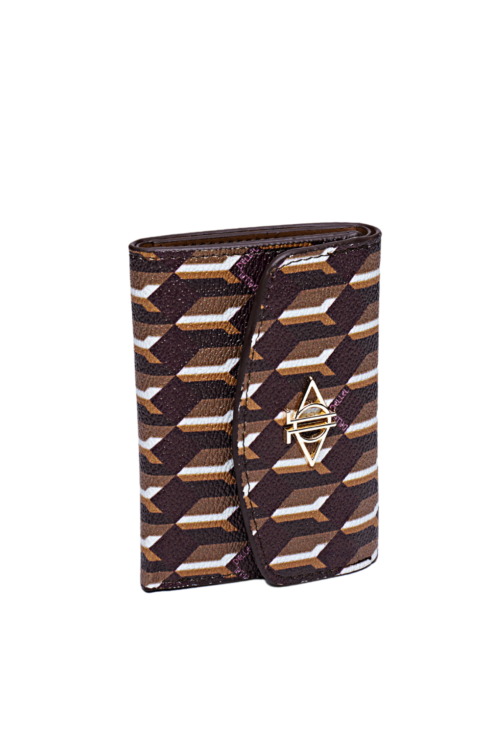 Dellel Deri Monogram Kahverengi Cüzdan