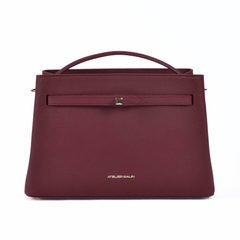 Atelier Galin Cube Lock Bag - Merlot