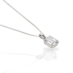 SooSilkyGems BAGUETTE STONE CHAIN NECKLACE